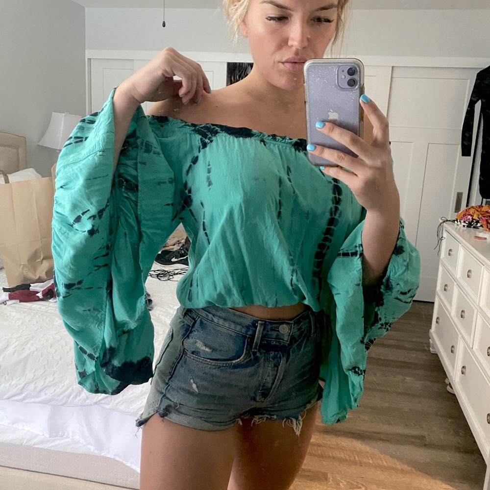 Flare off the shoulder top